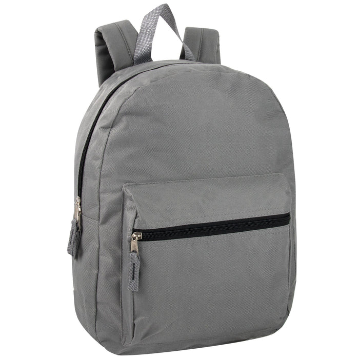 15 Inch Basic Backpack - 6 Colors - BagsInBulk.ca