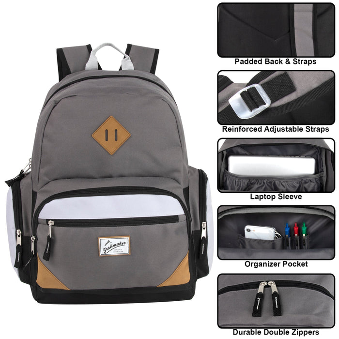 Wholesale Trailmaker 19 Inch Duo Compartment Backpack with Laptop Sleeve