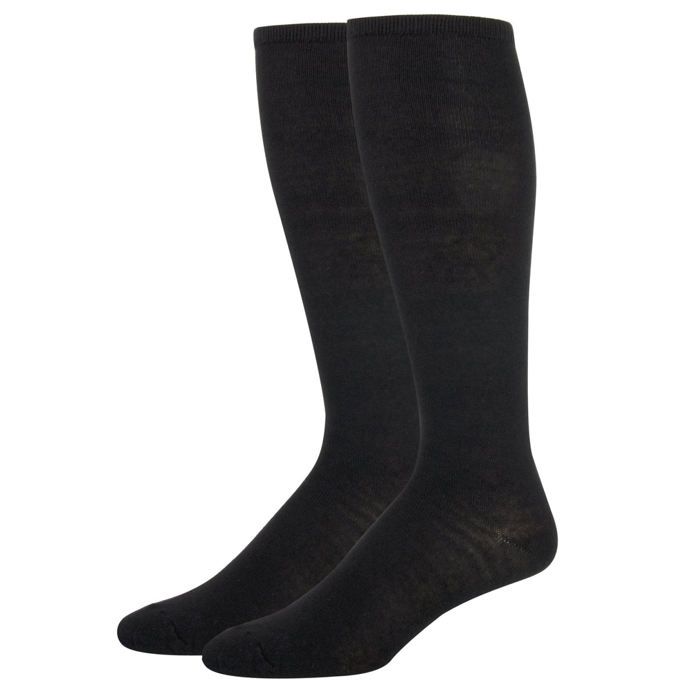 Wholesale Men's Solid Tube Socks - Black