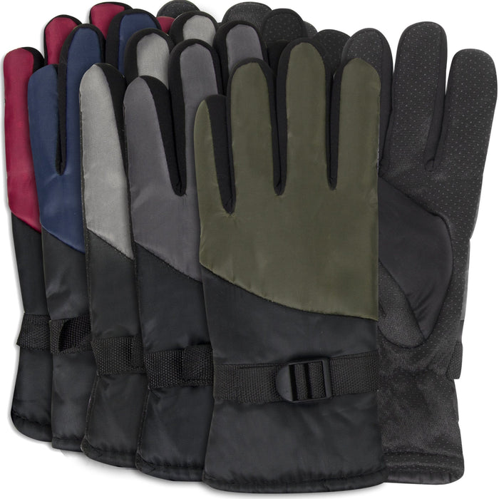 Wholesale Adult Winter Color Block Gloves - Assorted Colors