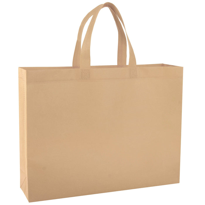 Wholesale Shopper Non Woven Tote Bag 16 x 12- Khaki