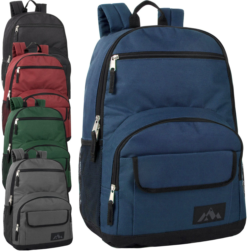 24-pcs. Trailmaker 18 inch Multi Pocket Function Backpack - 5 Colors —  BagsInBulk.ca