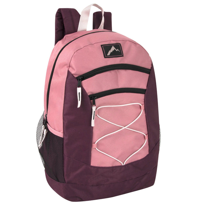 Wholesale Urban Sport 18 Inch Multi Pocket Bungee Backpack - Girls Colors