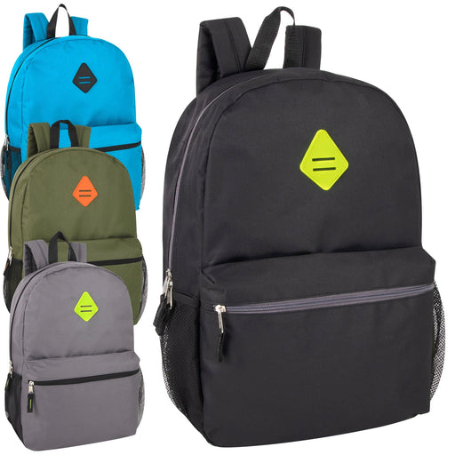 Wholesale 19 Inch Backpack With Side Mesh Pockets - BagsInBulk.ca