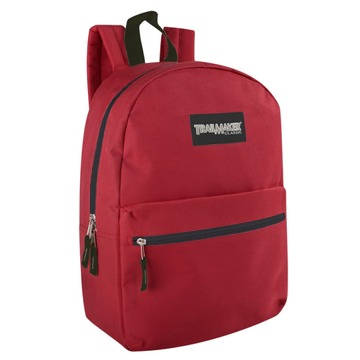 Wholesale Trailmaker 17 Inch Backpack - Red - BagsInBulk.ca
