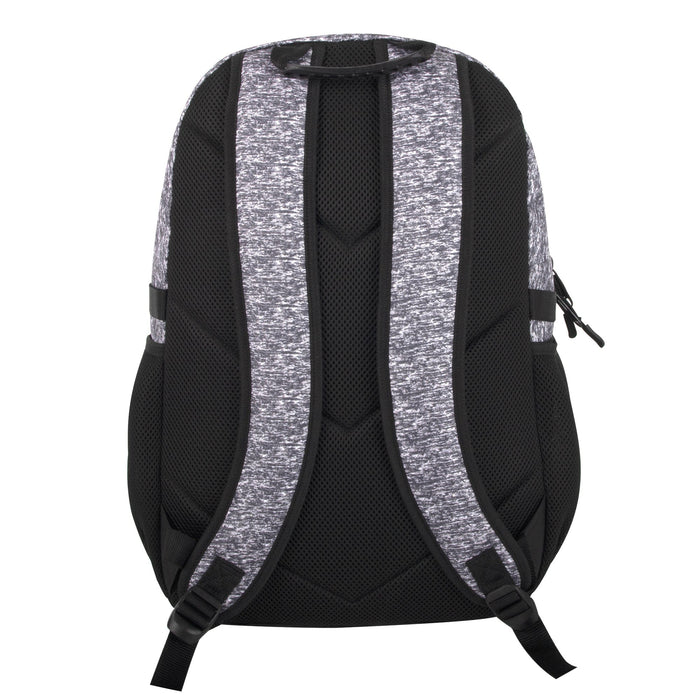 19 Inch Mountain Edge Heather Bungee Cord Backpack With Padded Laptop Section - BagsInBulk.ca