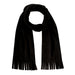 Wholesale Adult Fleece Scarves 60" x 8" With Fringe - Black - BagsInBulk.ca