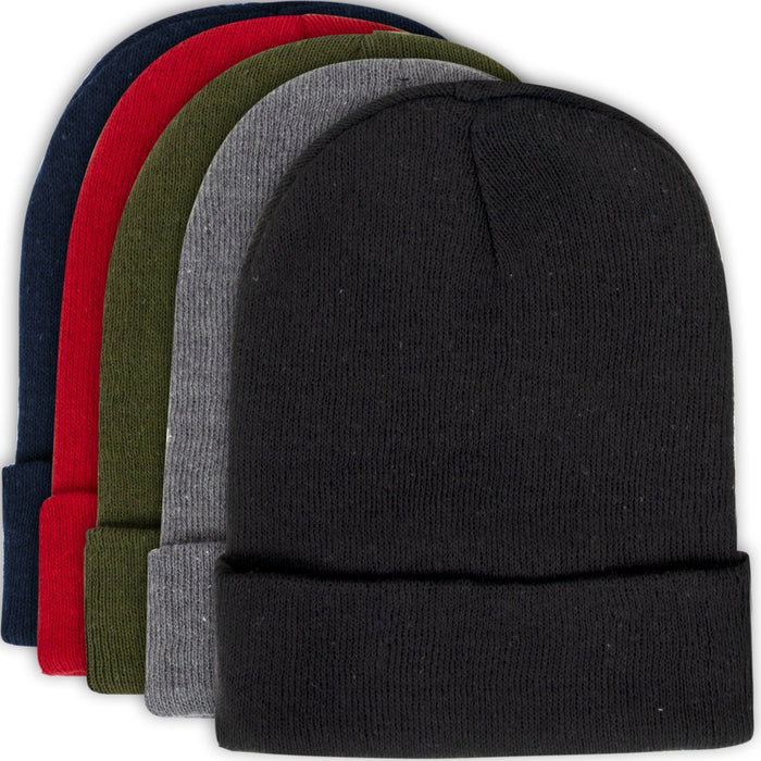 Wholesale Adult Knit Hat Beanie – 5 Colors