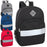 Wholesale Safety Reflective 17 Inch Backpack With Side Pockets - 4 Color Assortment