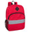 Wholesale Safety Reflective 17 Inch Backpack With Side Pockets - 4 Color Assortment