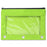 wholesale three ring pencil case with window in color lime green 