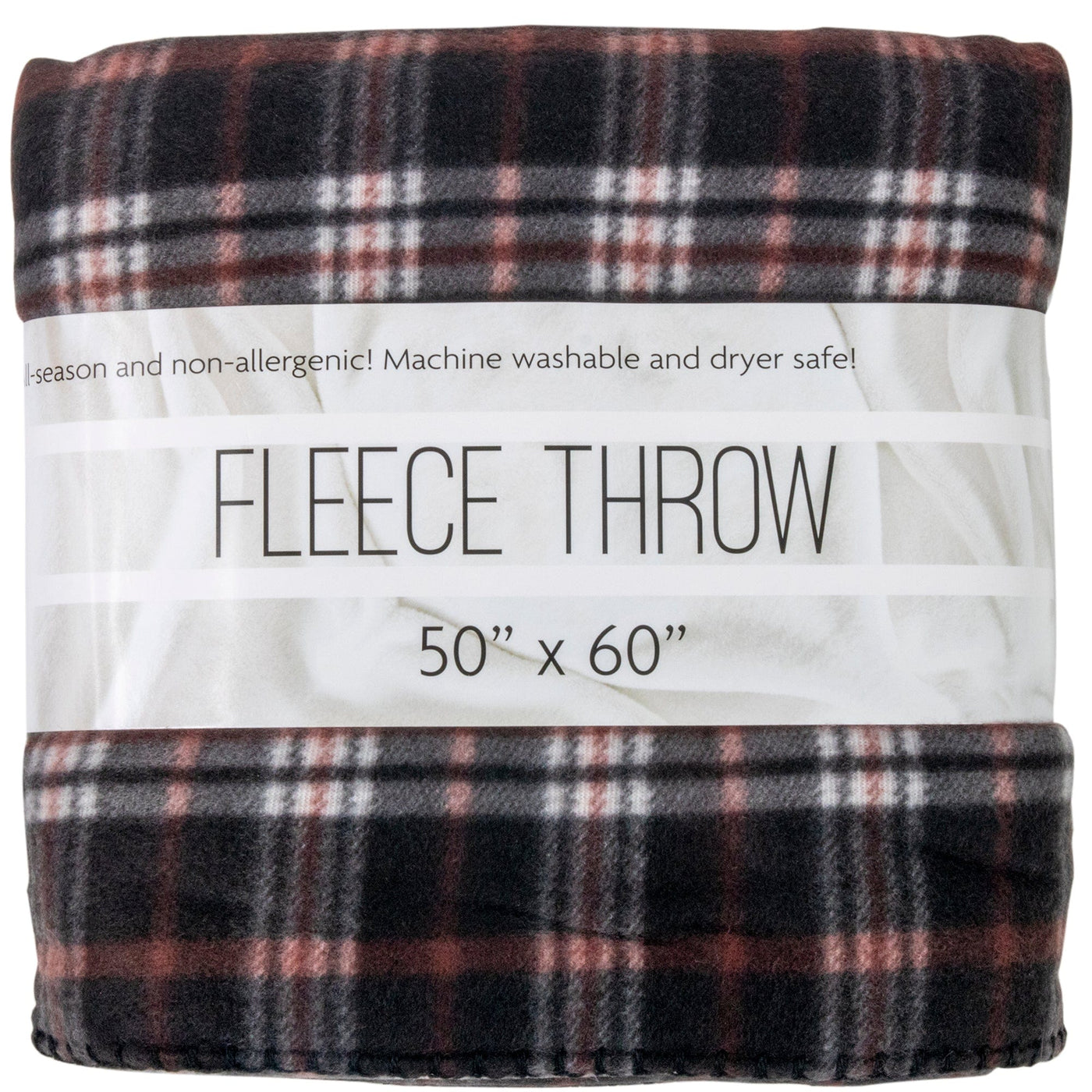 Wholesale Plaid Fleece Throw Blankets 50" x 60" — BagsInBulk.ca